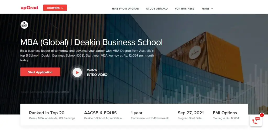DEAKIN's MBA(Global) - Online Master Degree Program