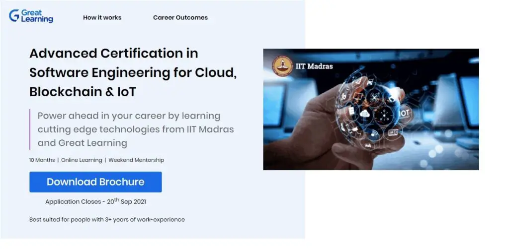 Certification in IoT by Great Learning
